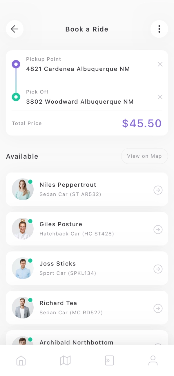 Ride Sharing Mobile App UI Kit - Screenshot 2