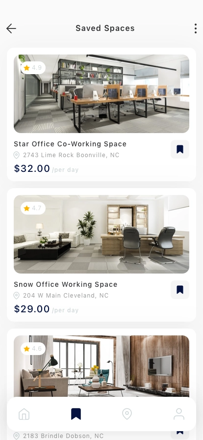 Working Space Renting Mobile App UI Kit - Screenshot 3