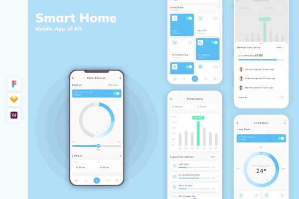 Smart Home Mobile App UI Kit