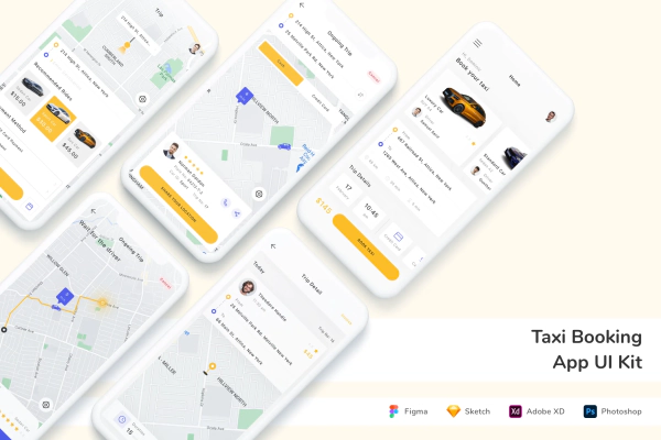 Taxi Booking App UI Kit