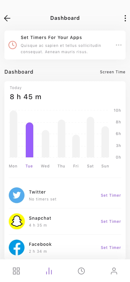 Digital Wellbeing App UI Kit - Screenshot 2