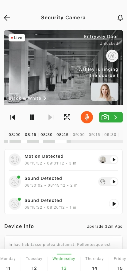 Home Security App UI Kit - Screenshot 2