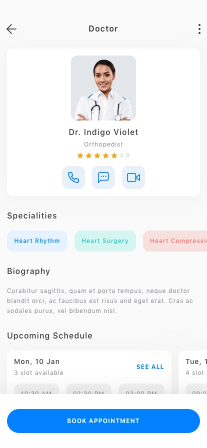 Medical & Doctor Mobile App UI Kit - Screenshot 4