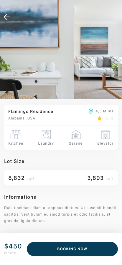 Property & Home Rent Mobile App UI Kit - Screenshot 4