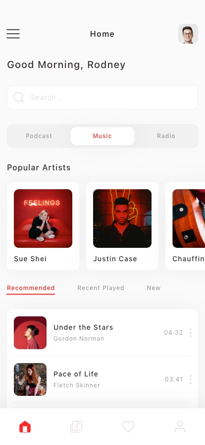 Music Stream Mobile App UI Kit - Screenshot 1