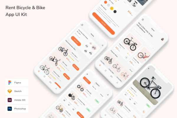 Rent Bicycle & Bike App UI Kit