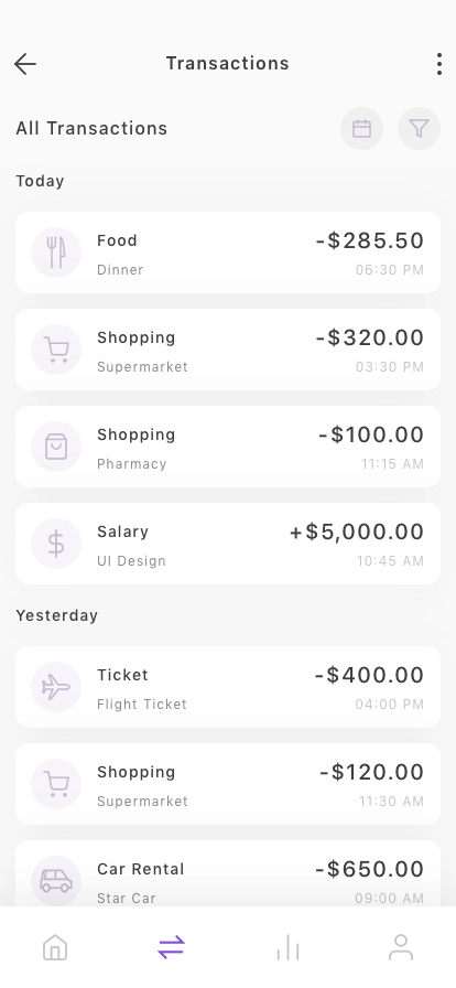 Finance Mobile App UI Kit - Screenshot 3