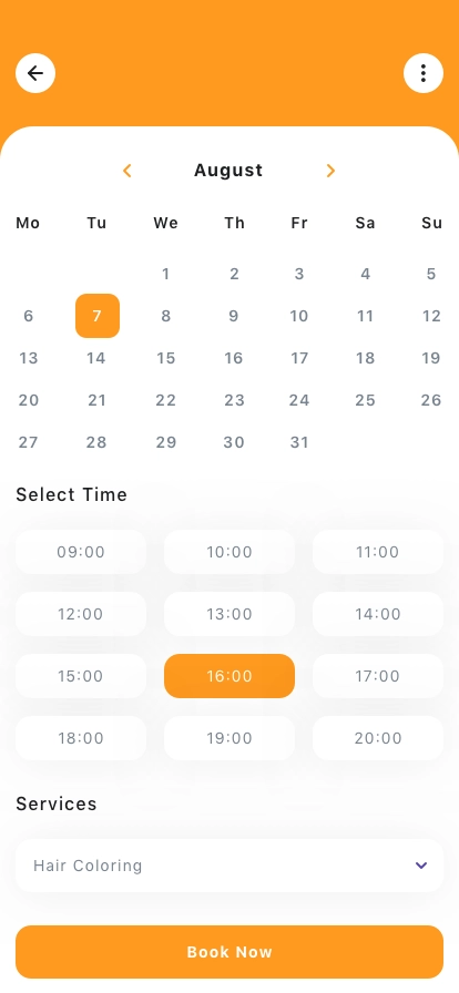 Hairdresser & Hair Salon Reservation App UI Kit - Screenshot 5
