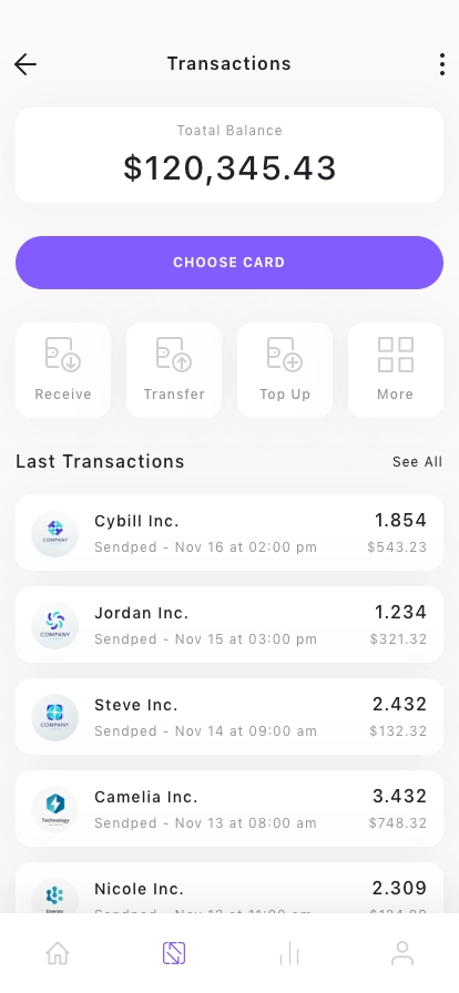 Wallet & Finance Mobile App UI Kit - Screenshot 5