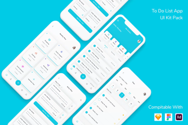 To Do List App UI Kit Pack