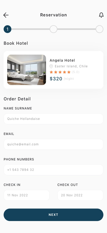 Travel & Reservation Mobile App UI Kit - Screenshot 3