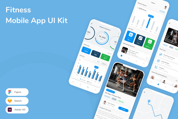 Fitness Mobile App UI Kit