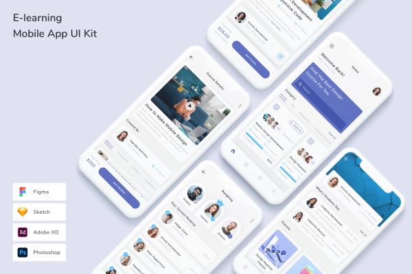 E-learning Mobile App UI Kit