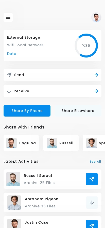 Cloud & File Manager App UI Kit - Screenshot 1