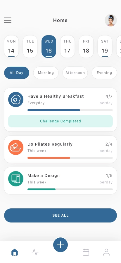 Goal Tracker Mobile App UI Kit - Screenshot 1