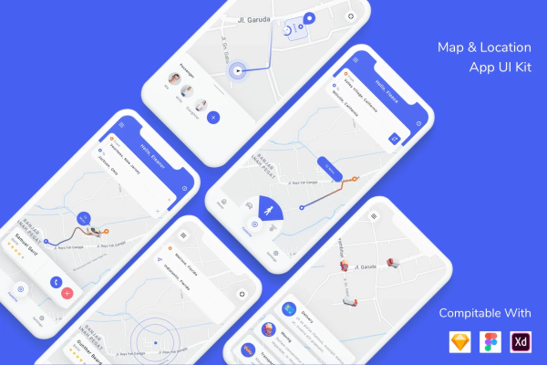 Map & Location App UI Kit