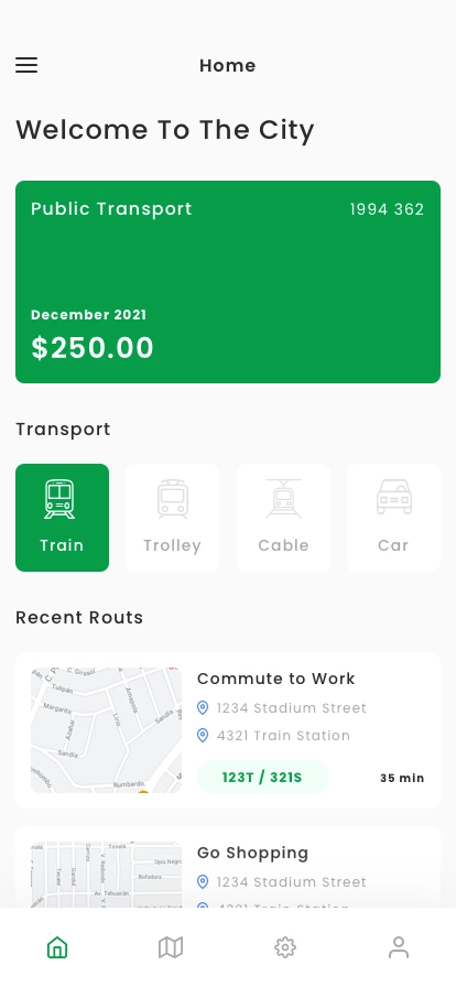 Public Transport App UI Kit - Screenshot 1