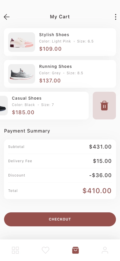 Shoe Store Mobile App UI Kit - Screenshot 4