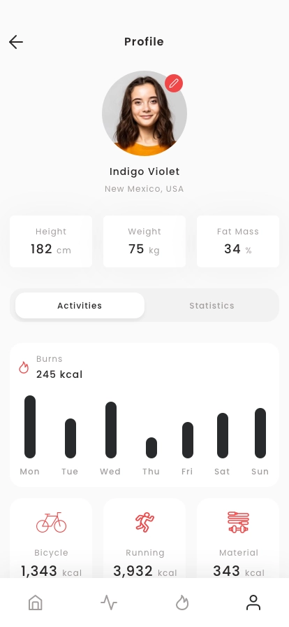 Fitness & Workout Mobile App UI Kit - Screenshot 5