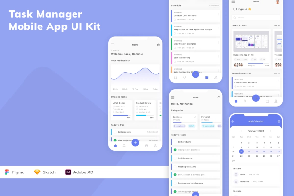 Task Manager Mobile App UI Kit