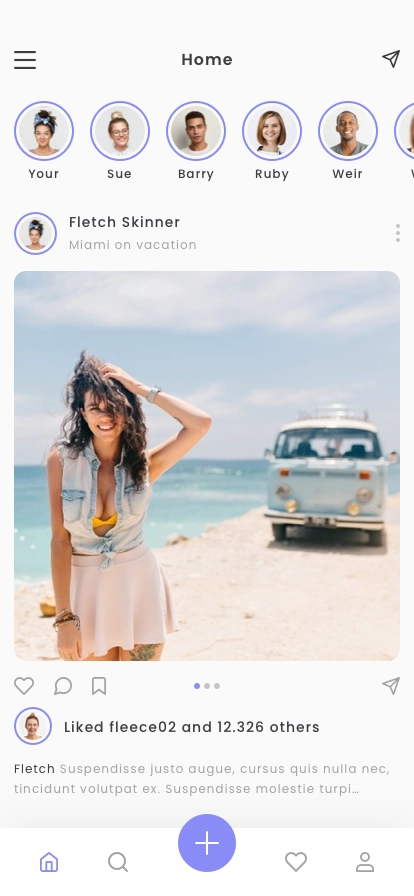 Social Media & Feed Mobile App UI Kit - Screenshot 1