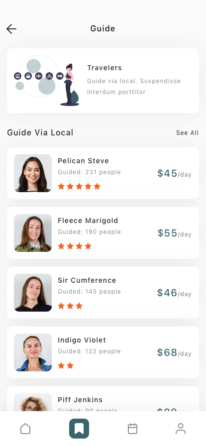 Travel Guides Mobile App UI Kit - Screenshot 2