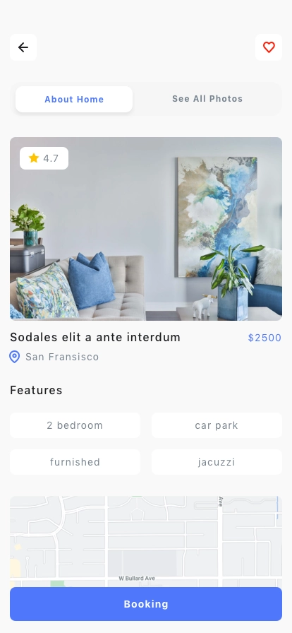 Property & Real Estate Rent Mobile App UI Kit - Screenshot 4