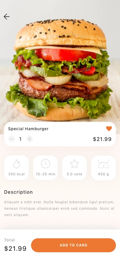 Food Delivery Mobile App UI Kit - Screenshot 2