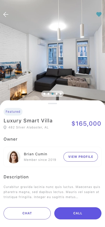 Real Estate Mobile App UI Kit - Screenshot 5