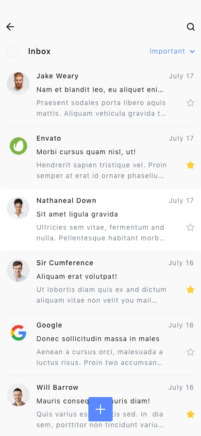 Mail Client Mobile App UI Kit - Screenshot 3