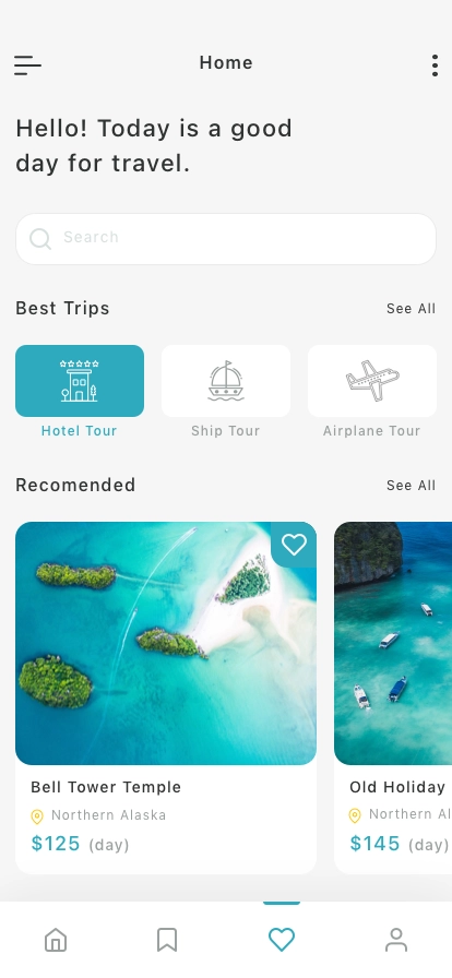 Travel Search Mobile App UI Kit - Screenshot 3
