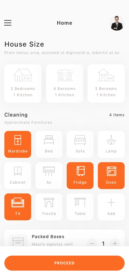 Shifting Service Mobile App UI Kit - Screenshot 1