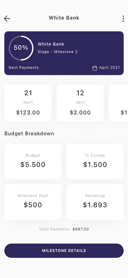 Freelancers Bank Mobile App UI Kit - Screenshot 5