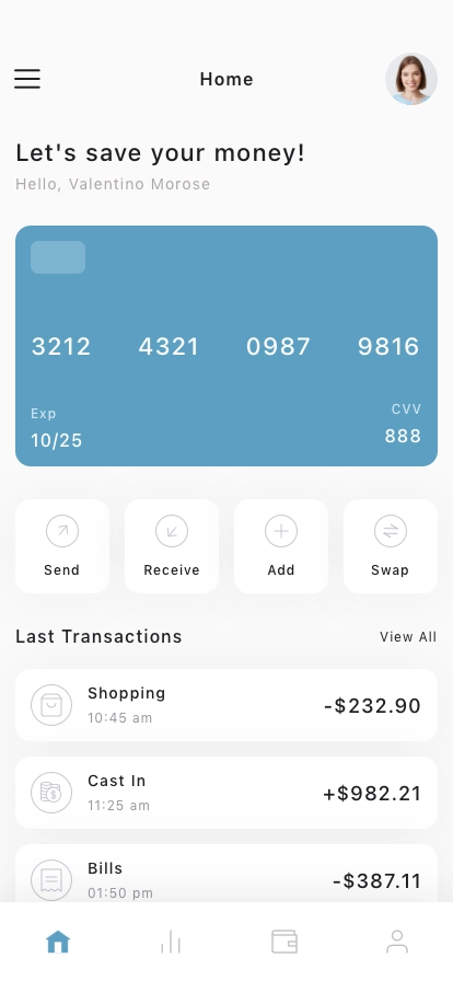 Finance Mobile App UI Kit - Screenshot 1