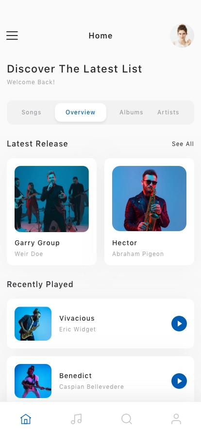 Music Player Mobile App UI Kit - Screenshot 1