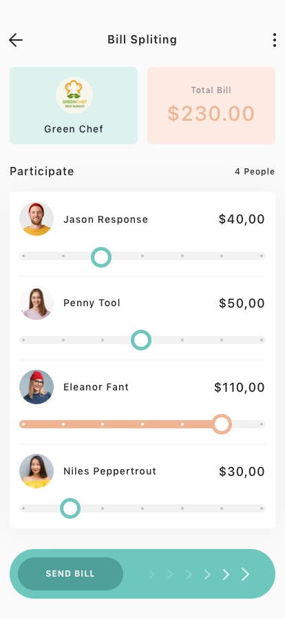 Split Bill Mobile App UI Kit - Screenshot 5