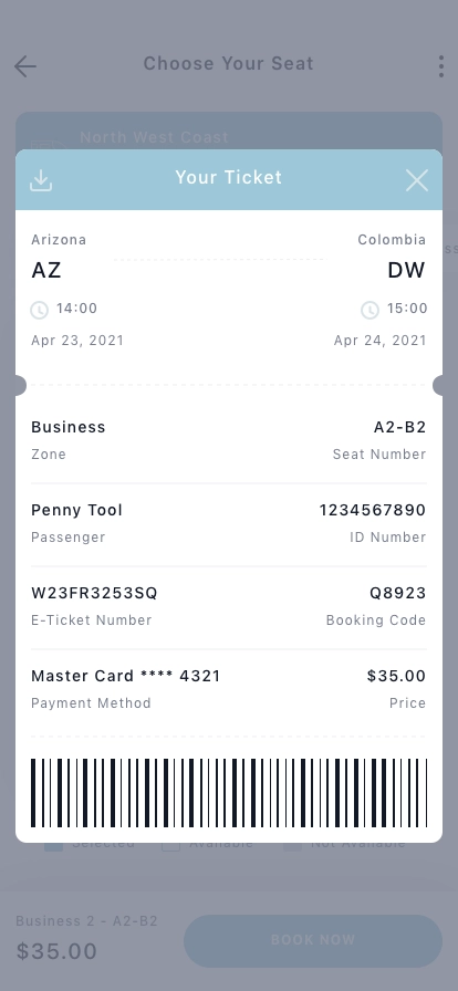 Train Ticket & Booking Mobile App UI Kit - Screenshot 3