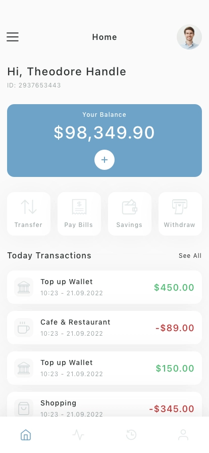 Online Banking Mobile App UI Kit - Screenshot 1