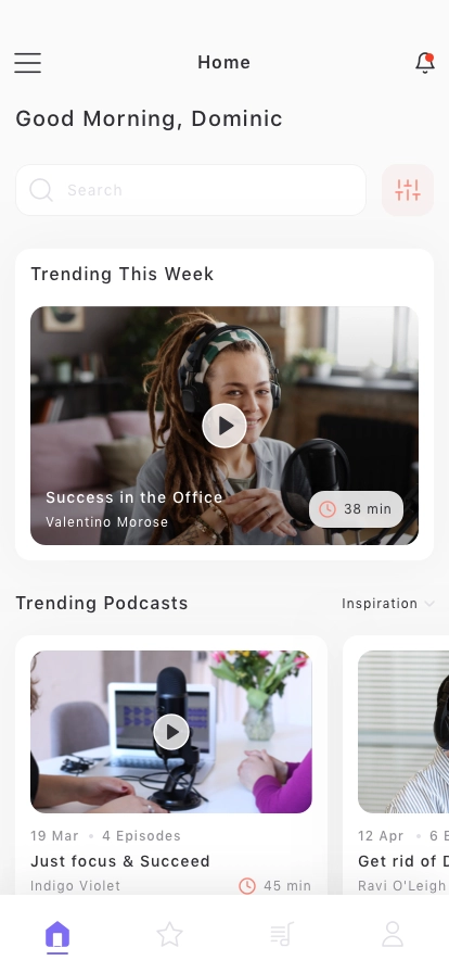 Podcast Mobile App UI Kit - Screenshot 1