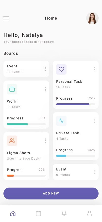 Health & Activity Management Mobile App UI Kit - Screenshot 1
