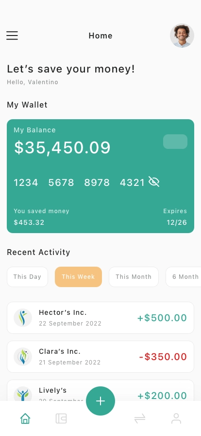 Money Manager Mobile App UI Kit - Screenshot 1