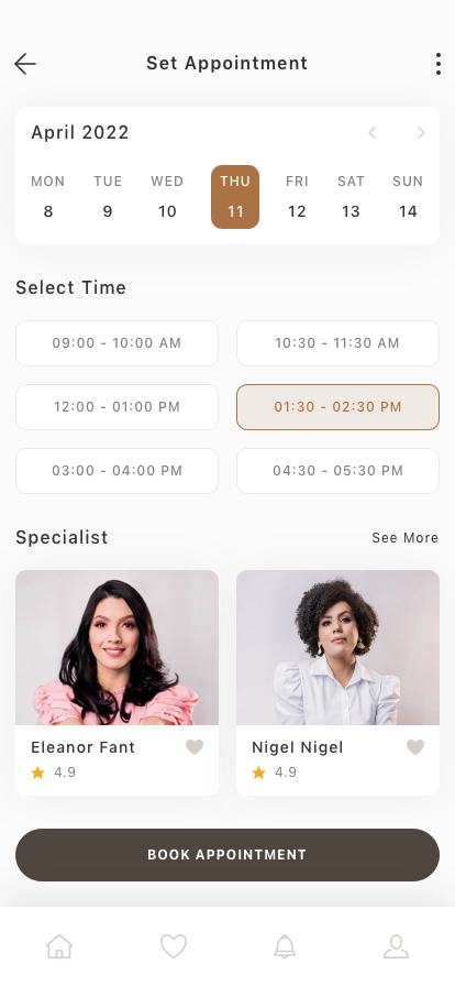 Beauty & Hair Salon Mobile App UI Kit - Screenshot 4