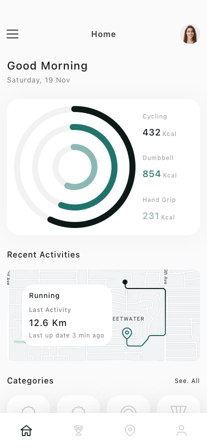 Fitness Training Mobile App UI Kit - Screenshot 3