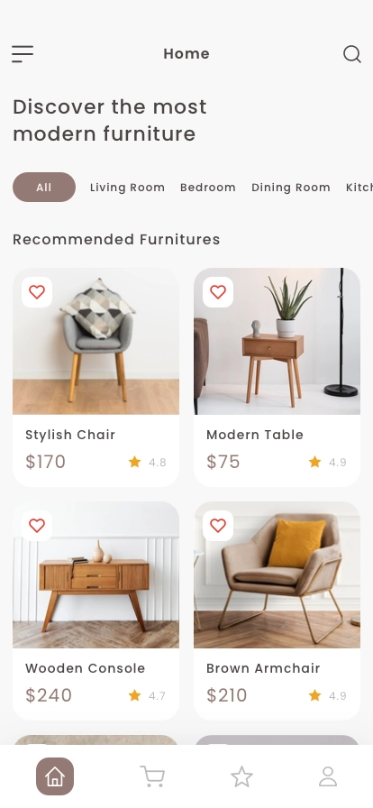 Furniture Shop Mobile App UI Kit - Screenshot 2