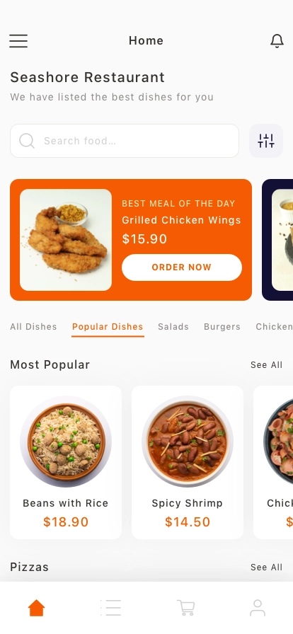 Restaurant Smart Menu Mobile App UI Kit - Screenshot 1