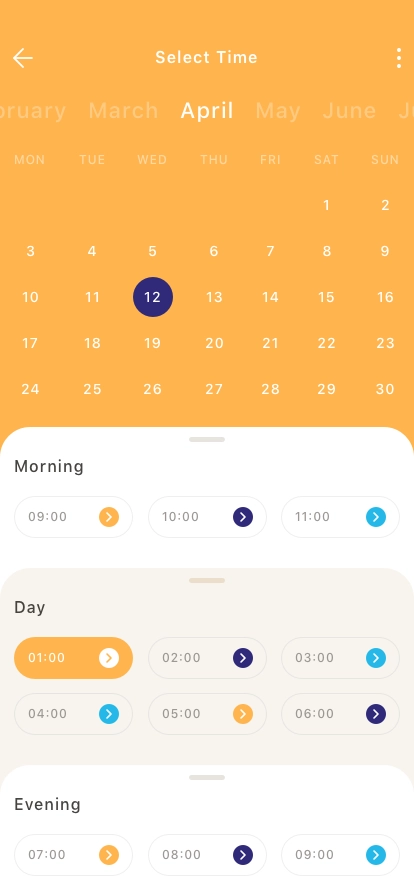 Calendar Mobile App UI Kit - Screenshot 1