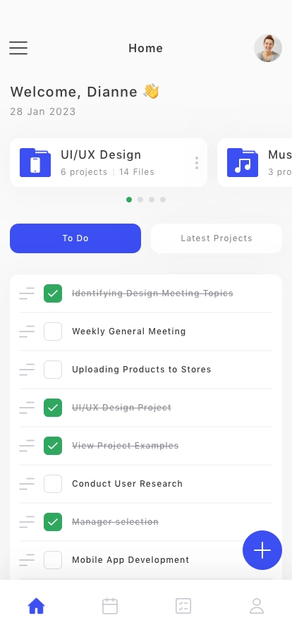 Task Planner Mobile App UI Kit - Screenshot 1