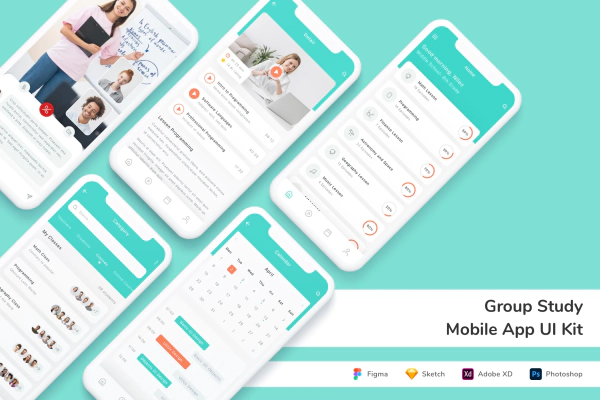 Group Study Mobile App UI Kit