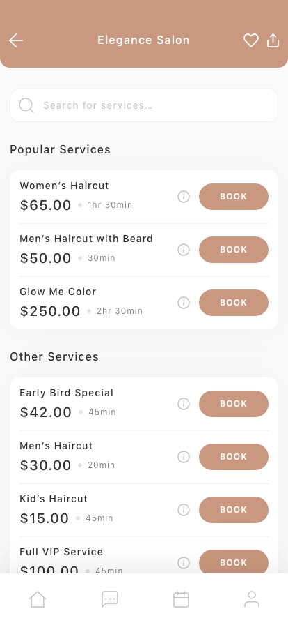 Salon Appointment Mobile App UI Kit - Screenshot 5