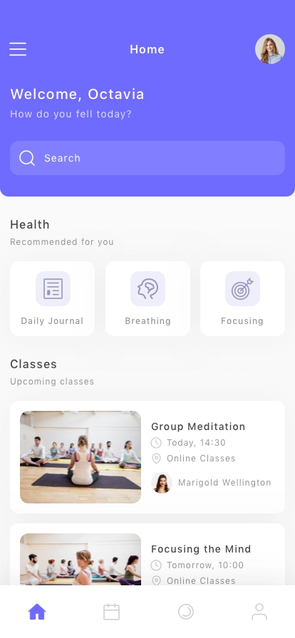 Mindfulness Mobile App UI Kit - Screenshot 1